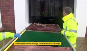 Tempête Dennis : des toits arrachés et des terres inondées en France et au Royaume-Uni