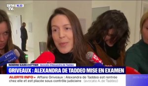 Selon son avocate, Alexandra de Taddeo a été "placée sous contrôle judiciaire avec interdiction de rentrer en contact avec son compagnon"