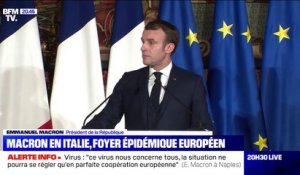 Coronavirus: pour Emmanuel Macron, "il faut savoir collectivement garder son calme"