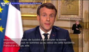Pour Macron, le coronavirus est "la plus grave crise sanitaire qu'ait connu la France depuis un siècle"