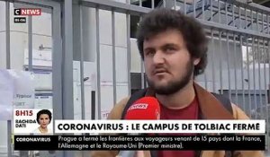 Le campus de l'université de Paris-Tobiac évacuée en urgence hier après la découverte d'un cas de coronavirus