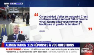 Pour Didier Guillaume, "il n'y a pas de risque" à aller faire ses courses "si on respecte les gestes barrière"