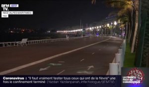 Les images des rues désertes à Nice après l'instauration du couvre-feu ce samedi soir