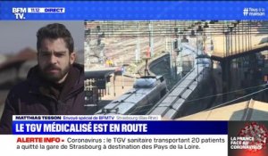 Coronavirus: le TGV sanitaire transportant 20 patients a quitté la gare de Strasbourg