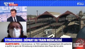 Strasbourg: départ du train médicalisé - 26/03