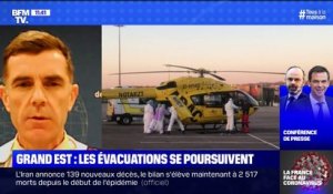 Coronavirus: une première évacuation par hélicoptère militaire pour transférer des patients de Metz vers l'Allemagne est en cours
