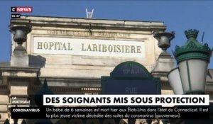 A l'hôpital Lariboisière de Paris, les soignants placés sous protection
