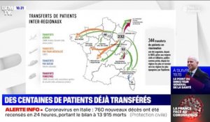 Les transferts de malades du coronavirus se poursuivent pour désengorger les régions saturées