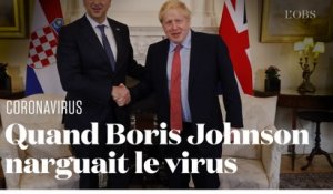 Boris Johnson, covid+ en soins intensifs aujourd'hui, narguait le virus il y a un mois
