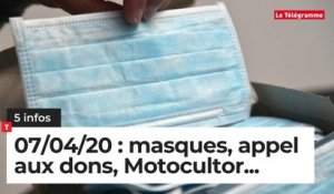 Masques, appel aux dons, Motocultor... 5 infos bretonnes du 7 avril