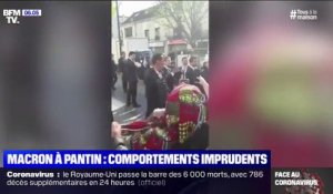 En plein confinement, les images polémiques d'attroupement autour d'Emmanuel Macron à Pantin