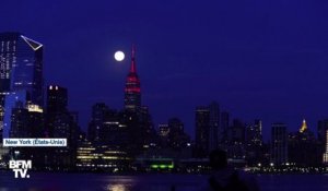 De Londres à New York, les plus belles images de la Super Lune observée la nuit dernière