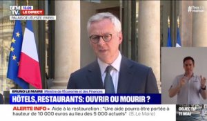 Hôtels, restaurants: Bruno Le Maire annonce la "mise à disposition d'un fond d'investissement" sur le long terme