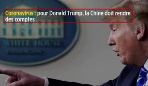 Coronavirus : pour Donald Trump, la Chine doit rendre des comptes