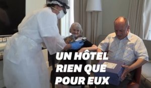Ces Espagnols âgés logés à l'hôtel pour éviter de contracter le coronavirus