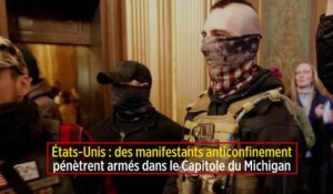 États-Unis : des manifestants anticonfinement pénètrent armés dans le Capitole du Michigan