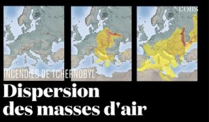 Incendies de Tchernobyl : modélisation de la dispersion des masses d'air en Europe par l'IRSN
