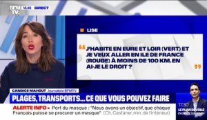 Puis-je me déplacer d'un département d'un département vert vers un rouge s'il est à moins de 100km? BFMTV répond à vos questions