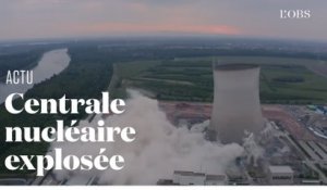 La spectaculaire explosion des tours de la centrale nucléaire allemande de Philippsburg