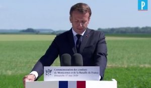 En visite dans l'Aisne, Emmanuel Macron rend hommage à Charles de Gaulle