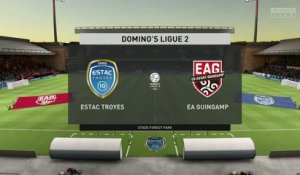 ESTAC Troyes - En Avant Guingamp sur FIFA 20 : résumé et buts (L2 - 36e journée)