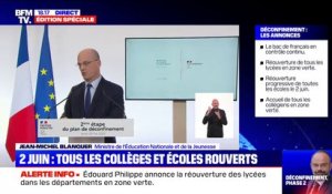 Jean-Michel Blanquer: "Il y a eu du décrochage scolaire pendant le confinement, (...) environ 500.000 élèves"