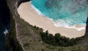 Drone view - beautiful beach shore