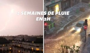 De violents orages  en île-de-France ont surpris les habitants