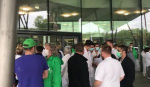 Protestation du personnel hospitalier de l'hôpital de la Citadelle de Liège