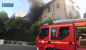 Incendie du squat Saint-Just : les images de l'intervention des marins-pompiers