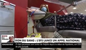 Face à la pénurie de sang depuis le déconfinement, l’Etablissement français du sang lance un appel aux donneurs - VIDEO