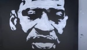 Cet artiste rend hommage à George Floyd en peignant son portrait
