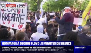 Les manifestants effectuent 8 minutes et 46 secondes de silence en hommage à George Floyd