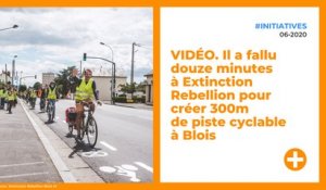 VIDÉO. Il a fallu douze minutes à Extinction Rebellion pour créer 300m de piste cyclable à Blois