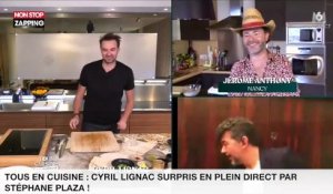 Tous en cuisine : Cyril Lignac surpris par une visite de Stéphane Plaza en direct ! (vidéo)