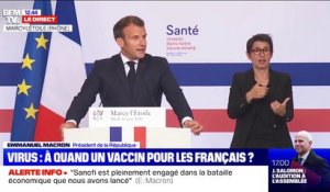 610 millions d'euros investis par Sanofi: "C'est un acte extrêmement fort", déclare Emmanuel Macron