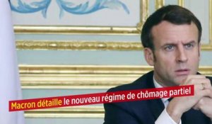Macron détaille le nouveau régime de chômage partiel