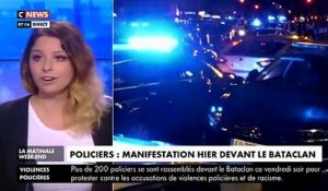 Regardez ces dizaines de policiers qui ont manifesté cette nuit devant le Bataclan pour protester contre les accusations de violences policières et "le manque de soutien du gouvernement"