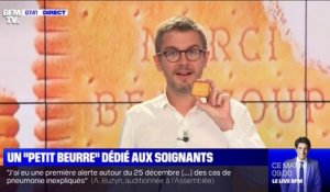 L'empreinte du "Petit Beurre" de LU modifiée en hommage aux soignants de la région de Nantes