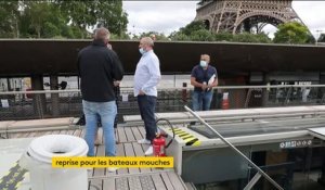 Paris : les bateaux-mouches peu remplis pour la reprise