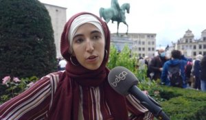 Manifestation à Bruxelles contre l’interdiction du foulard dans l’enseignement supérieur: interview de Souhaïla Amri