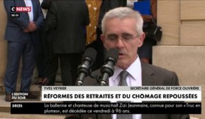 Les réformes des retraites et du chômage repoussées