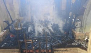 Incendie de la cathédrale de Nantes: les images des dégâts filmés par un drone