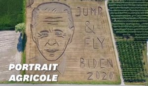 Un artiste italien réalise un portrait géant de Joe Biden... dans un champ de blé