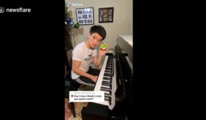 US teen goes viral on TikTok after solving Rubik's Cube and playing piano simultaneously
