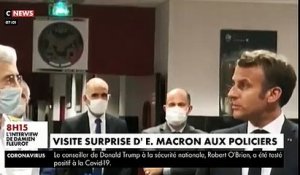 Visite surprise d'Emmanuel Macron cette nuit dans un commissariat à Paris : Il annonce une aide de 10 millions pour les policiers travaillant la nuit