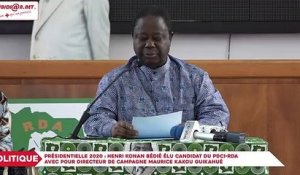 Présidentielle 2020 : Henri Konan Bédié élu candidat du PDCI-RDA avec pour directeur de campagne Maurice Kakou Guikahué