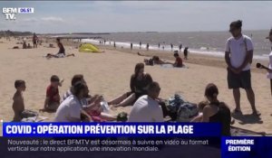 Covid-19 : des opérations de prévention pour respecter les gestes barrières sont menées sur des plages