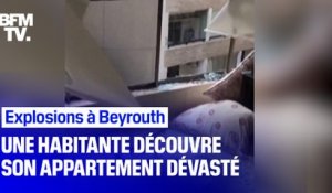 Une Libanaise retrouve son appartement détruit après les explosions à Beyrouth