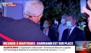 Incendie à Martigues: Gérald Darmanin est sur place